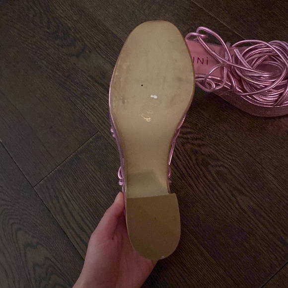 Pink Metallic Lace Up Platform Heels from Ninni - Picture 4 of 5